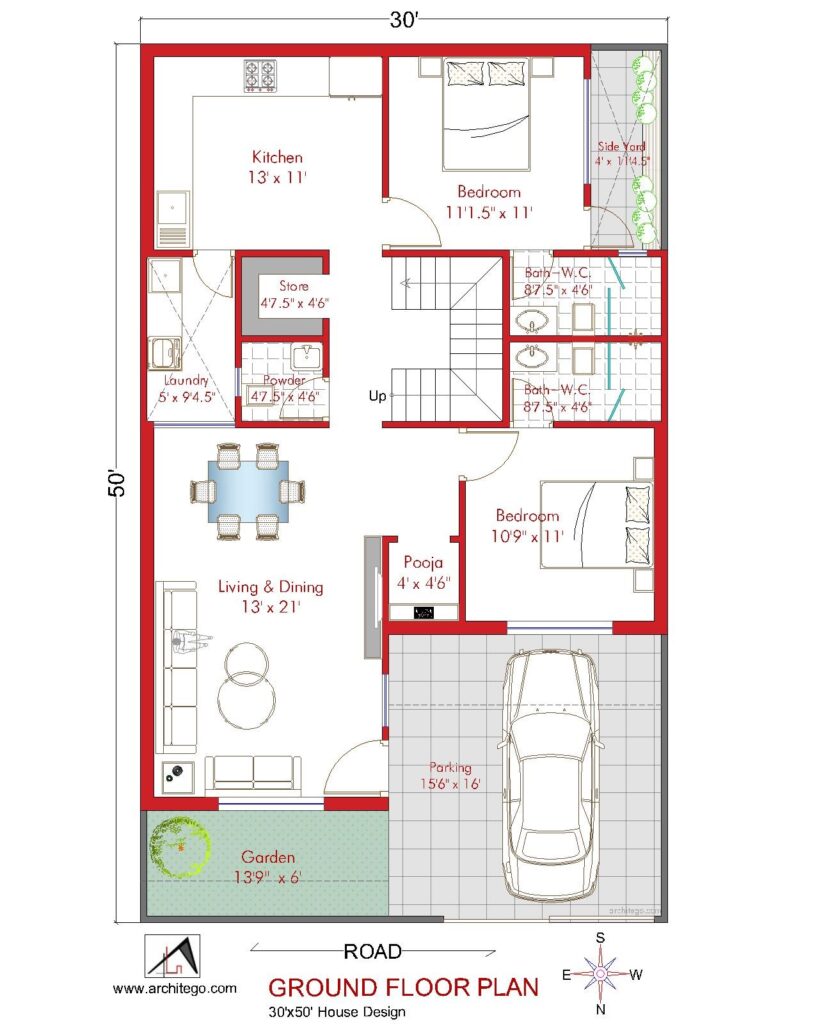 Duplex House Plan North Facing With Vastu Free Pdf Architego