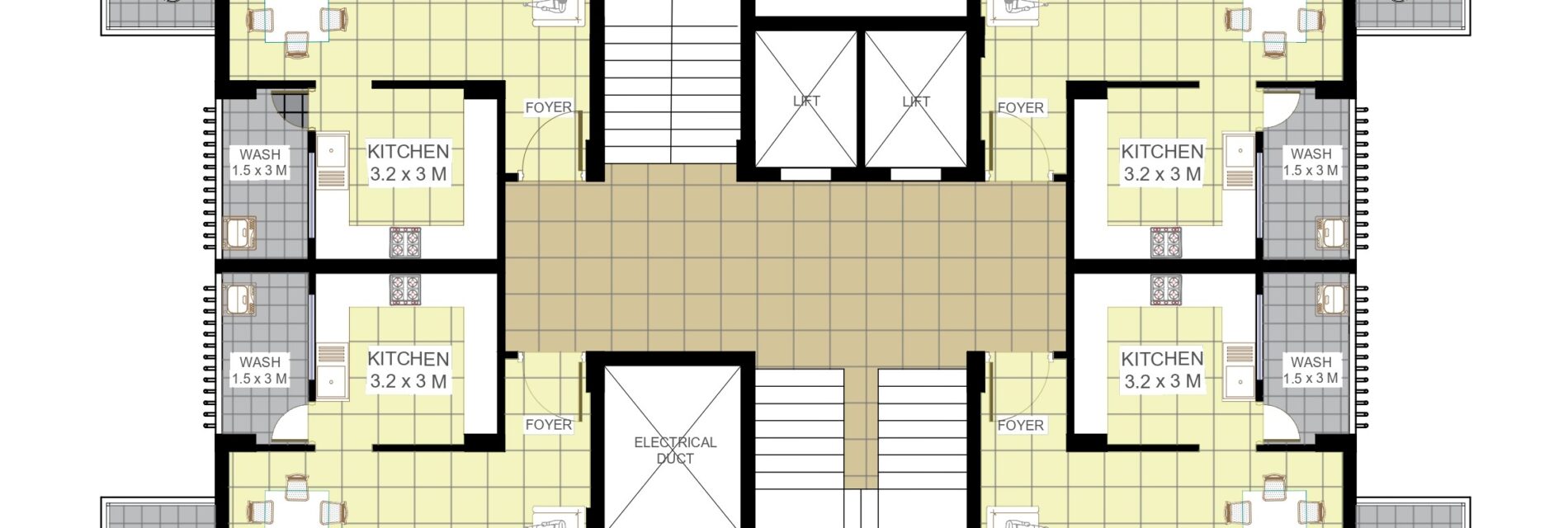 2 BHK Apartment Plans - Architego