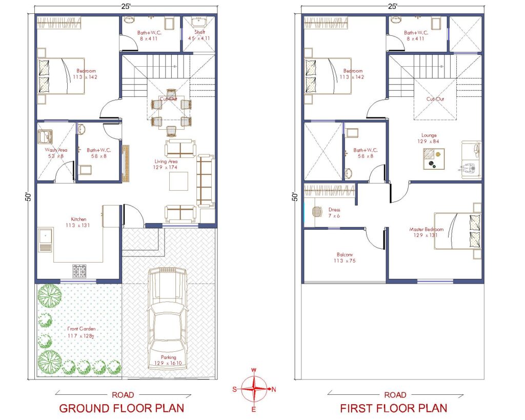 25 50 Duplex House Plan East Facing With Vastu Architego